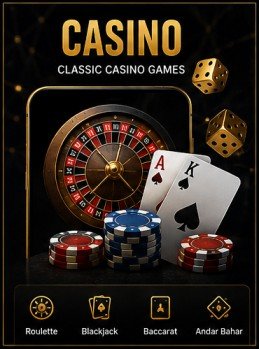 RS9 Casino category with card and table game interface